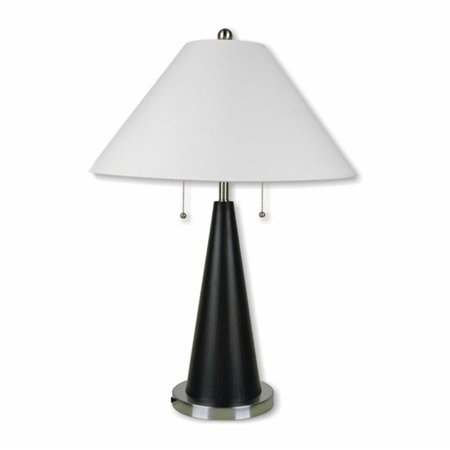 CLING 28 Metal Table Lamp - Black-Silvertone CL106061